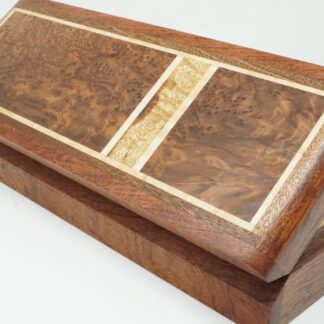 Redwood Burl Top with Bubinga Sides and Curly Granadillo Insert