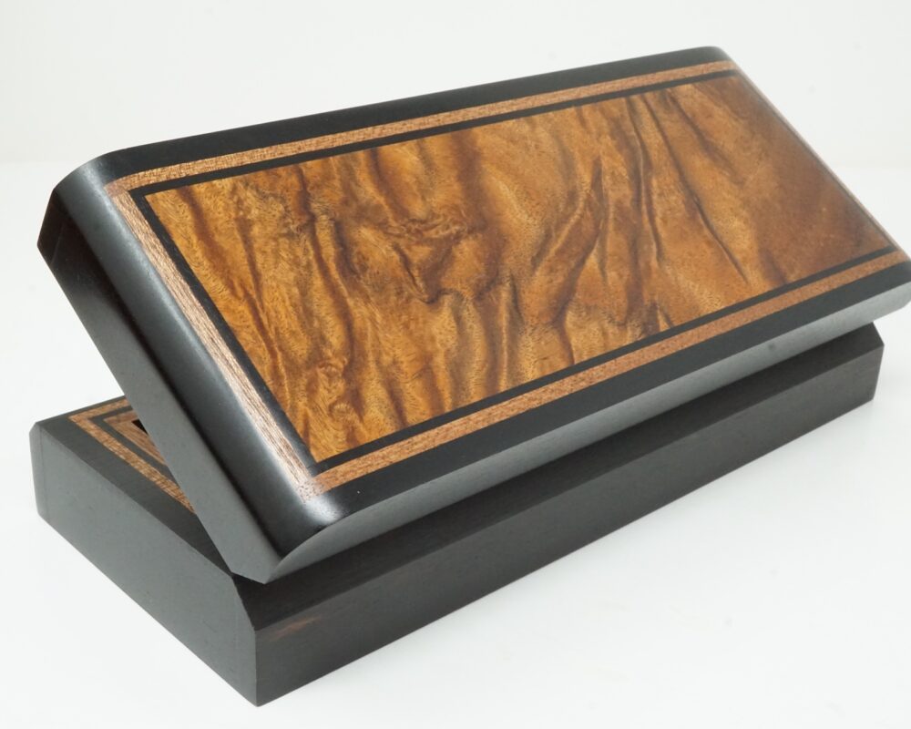 Highly Figured Hawaiian Koa Top with Ebony Sides